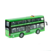 Oyuncak Otobüs İki Katlı Işıklı Sesli Sürtmeli Yeşil 30 Cm - 3