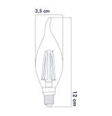Led Rustik E14 Ampul Kıvrık Uç 6W 3000K Gün Işığı ERD-83 - 2