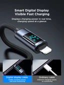 Joyroom 2,4A USB'den Lighting Dijital Ekranlı Göstergeli Şarj Kablosu 1.2MT - 2