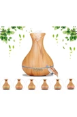 550 ml Ultrasonik Aroma Difüzörü 7 Renk Led Işıklı Aromatik Oda Kokusu Hava Nemlendirici - 1