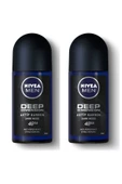 Nivea Nıvea Men Deep Dimension Erkek Deodorant Roll-On 50 ml 2'li - 1