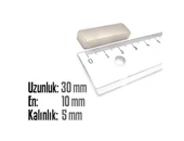 Neodyum Mıknatıs Köşeli  30x10mm , Kalınlık 5 mm ( 1 Adet) - 2