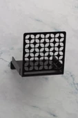 Modern Banyo Tuvalet Peçete Tutucu, Siyah Peçete Askılığı, Metal Peçetelik - 4