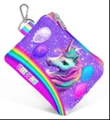 Coral High Mor Simli Unicorn Bozuk Para Çantası - Kız Çocuk thumbnail 1