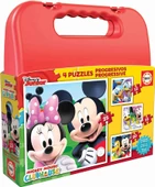 Educa 12+16+20+25 Parça Mickey Mouse Puzzle - Taşıma Çantalı - 1