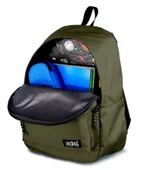 Jacbag Classic İki Bölmeli Haki Okul Günlük Seyahat Sırt Çantası thumbnail 3