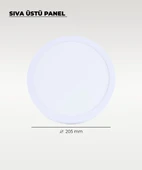 18W Sıva Üstü Yuvarlak Led Panel Gün Işığı 4000K thumbnail 2