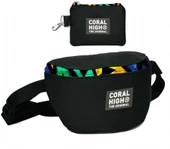 Coral High Erkek Çocuk Siyah Grafiti Desenli Bel Çantası ve Bozuk Para Cüzdanı Set - 1