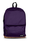 Jacbag Campus-Deri Tabanlı Üç Bölmeli Mor Sırt Çantası (Okul, Günlük, Seyahat) thumbnail 2