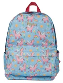 Pippa Lamacorn Mavi Kız Çocuk Okul Çantası (Üç Gözlü) - 1