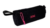 Jacbag Teddy Silindir Peluş Kalem Çantası Siyah - Pembe - 1