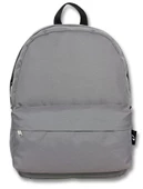 Cennec İki Gözlü Gri Su Geçirmez Kumaş Okul Günlük Seyahat Sırt Çantası - Çocuk Genç Yetişkin thumbnail 2