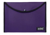 Jacbag Mor Kadın A4 Çıtçıtlı Dosya Defter Tablet ve Evrak Çantası - 1