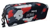Jacbag Kırmızı Kamuflaj İki Gözlü Okul Kalem Çantası - Erkek Çocuk - 1