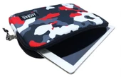 Jacbag Kırmızı Kamuflaj Kız ve Erkek Çocuk Tablet Çantası/Kılıfı (Suya Dayanıklı Malzeme) - 1