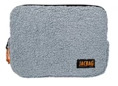 Jacbag Teddy Açık Gri/Turuncu Peluş Erkek Çocuk Tablet Çantası - 1