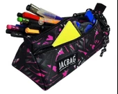 Jacbag Dual Prime İki Bölmeli Üçgen Pembe Geometrik Kadın/Kız Çocuk Kalem Çantası thumbnail 1