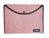 Jacbag Teddy Peluş Pembe Çıtçıtlı Kadın Dosya Çanta (Kitap Defter Tablet Notebook) - 2