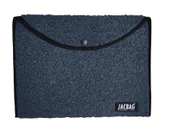 Jacbag Teddy Peluş Gri Çıtçıtlı Erkek Dosya Çanta (Kitap Defter Tablet Notebook) - 3