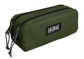 Jacbag Haki Yeşil İki Gözlü Okul Kalem Çantası - Erkek Çocuk - 1