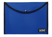 Jacbag Saks Mavi Erkek A4 Çıtçıtlı Dosya Defter Tablet ve Evrak Çantası - 1