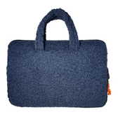 Jacbag Teddy Peluş Gri/Turuncu Erkek Çocuk Notebook Laptop ve Evrak Çantası - 2