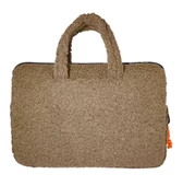 Jacbag Teddy Peluş Bej/Turuncu Kız Çocuk Notebook Laptop ve Evrak Çantası - 2