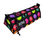 Jacbag Dual Prime İki Bölmeli Üçgen Emoji Çok Renkli Kadın/Kız Çocuk Kalem Çantası - 3