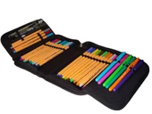 Jacbag Pembe Geometrik Sert Kapaklı Lastikli Düzenleyici Organizer Kalemlik - 4