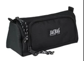 Jacbag Prime XL Lastik Ayraçlı İki Bölmeli Kalem Çantası Siyah - 4