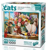 Ks Games 1000 Parça Pencere Kenarındaki Kediler Puzzle thumbnail 1