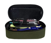 Jacbag Haki Yeşil Yetişkin/Erkek Çocuk Oval XL Organizer Kalem Kutusu Kalemlik - 3