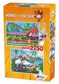Star Puzzle 2x50 Parça Çocuk Puzzle - Maymun Lunaparkı thumbnail 1