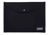 Jacbag Siyah A4 Çıtçıtlı Dosya Defter Tablet ve Evrak Çantası - 1