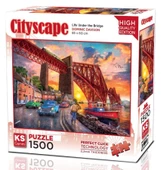 Ks Games 1500 Parça Forth Bridge At Sunset(Life Under The Bridge) Puzzle - Dominic Davison thumbnail 1