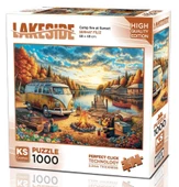 Ks Games 1000 Parça Gün Batımında Kamp Ateşi Puzzle - Serhat Filiz - 2