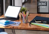 Jacbag Lacivert Erkek A4 Zip Folder İki Bölmeli Dosya ve Evrak Çantası - 2