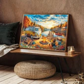 Ks Games 1000 Parça Gün Batımında Kamp Ateşi Puzzle - Serhat Filiz - 3