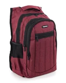 Pippa Çeşme Üç Gözlü Bordo Okul Günlük ve Seyahat Sırt Çantası thumbnail 1