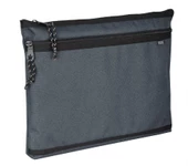 Jacbag Gri Erkek A4 Zip Folder İki Bölmeli Dosya ve Evrak Çantası - 1