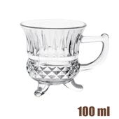 Porsima  RYG8071 Loretta Çay Kahve Meşrubat Bardağı 6'lı Çay Bardağı Mug Fincan Seti Ayaklı 100 ml - 4
