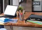 Jacbag Gri Erkek A4 Zip Folder İki Bölmeli Dosya ve Evrak Çantası - 2