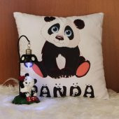 Panda Masa Lambası Panda Puf Yastık Hediye Seti - 1