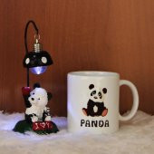Panda Masa Lambası Panda Kupa Hediye Seti - 1