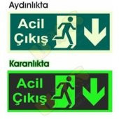 Acil Çıkış Levhası Kapı Üstü Levhası - Fotolümenli - 1