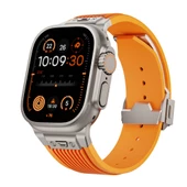 Apple Watch 7 45mm - Kordon Spor Görünümlü Silikon Kordon KRD-113 - 1