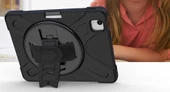 Apple iPad Air 11 2024 - Tablet Kılıfı Boyun ip Askılı El Tutmaçlı Koruyucu Zırh Tank Defender Kılıf - 3