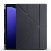 Samsung Galaxy Tab S9 Ultra - Tablet Kılıfı Kalem Bölmeli Korumalı Standlı Tri Folding Kılıf - 6