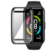 Huawei Band 7 - Kasa ve Ekran Koruyucu Watch Gard 09 Koruyucu Silikon - 1