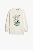 Koton Kız Çocuk Sweatshirt Looney Tunes Baskılı Lisanslı Uzun Kollu Bisiklet Yaka Şardonlu - 1